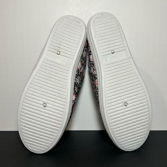Womens Floral Print Low Top Casual Sneakers / Size 8 - Picture 7 of 9